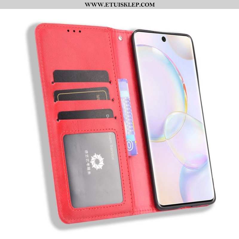 Etui Na Telefon do Honor 50 Etui Folio Stylizowany Efekt Skóry W Stylu Vintage